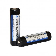 2pcs KeepPower P1835J 18650 3500mAh 3.7V Rechargeable Batteries Black