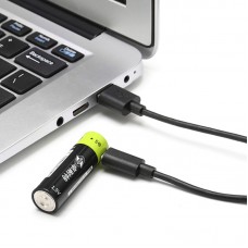 2pcs ZNTER 1.5V 1250mAh USB Rechargeable AA Li-Po Batteries
