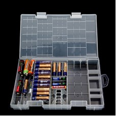 AAA AA C D 9V Battery Holder Hard Plastic Case Storage Box Transparent