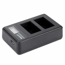 Dual Charger Smart LCD Display USB Dual Charger Charger Smart Charging Protection for Sony NP-FW50