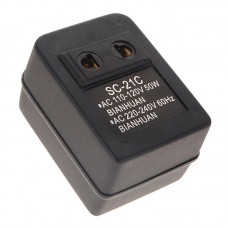 50W AC Power 110V to 220V Voltage Converter Adapter Black