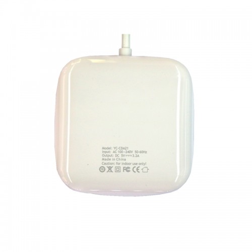 20W 100-240V 4USB 3.2A USB Charging US Regulatory Power Strip Socket US Plug White