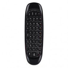 C120 Hebrew Version 6-Axis Gyro 2.4G Wireless Air Mouse QWERTY Keyboard for Android/Windows/Mac OS/Linux Systems - Black