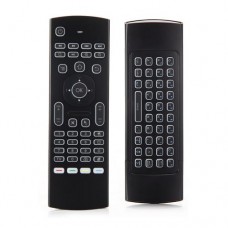 MX3 2.4G Backlight 6-Axis Gyro Air Mouse Motion-Sensing Wireless Keyboard for TV Box/Projector/HTPC/All-in-one PC/TV - Black