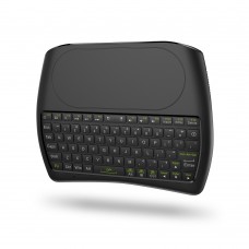 D8-L 2.4G  Mini Wireless Keyboard with 4.1 in Touchpad Backlight Version Compatible with Android/Windows/Mac OS/Linux-Black