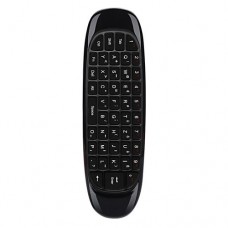 C120 German Version 6-Axis Gyro 2.4G Wireless Air Mouse QWERTZ Keyboard for Android/Windows/Mac OS/Linux Systems - Black
