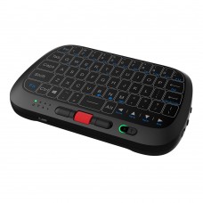 Rii I5 RT725 2.4G Mini Wireless Full-Touchpad Keyboard for Android TV Box/PC/Laptop - Black
