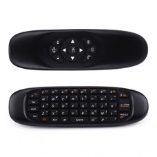 C120 2.4GHz Wireless QWERTY Keyboard + Air Mouse + Remote Control for Windows / Mac OS / Linux / Android  -  Black