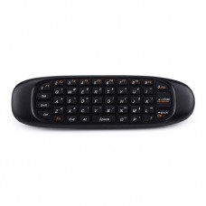 C120 2.4GHz Wireless QWERTY Keyboard + Air Mouse + Remote Control for Windows / Mac OS / Linux / Android  -  Black