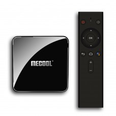 MECOOL KM3 Google Certified Amlogic S905X2 Android TV 9.0 OS 4GB DDR4 64GB eMMC YouTube 4K TV Box  with Voice Remote Dual Band WiFi LAN Bluetooth USB 3.0