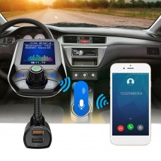T43 Car MP3 Player Multi-function BT5.0 FM Transmitter Dual USB Chargers Support Hands-free TF Card U Disk Music Play