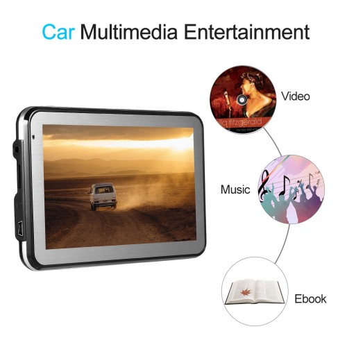 5 inch Car Portable GPS Navigation 128M 8GB FM Video Player Car Navigator with Back Support +Free Map HD Touchscreen