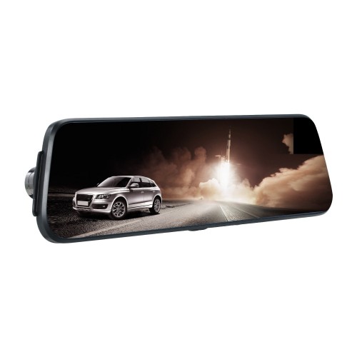 10 inch 1080P Double Lens Wide Angle Car Mirror Dash Came Multimedia Full Touch Screen DVR Rearview Camera