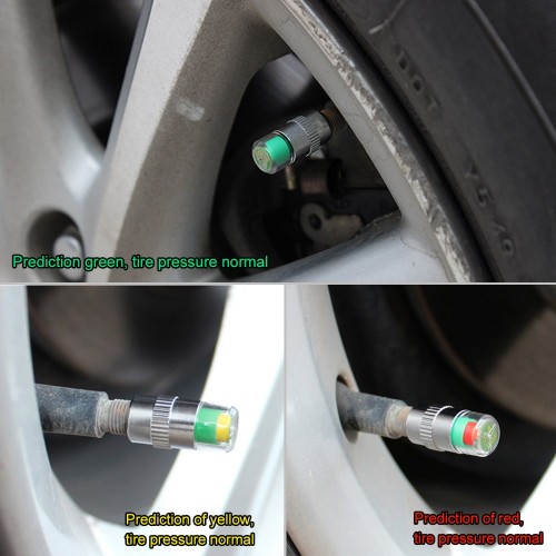 4PCS car auto tire pressure monitor tire gage alert sensor indicator valve caps