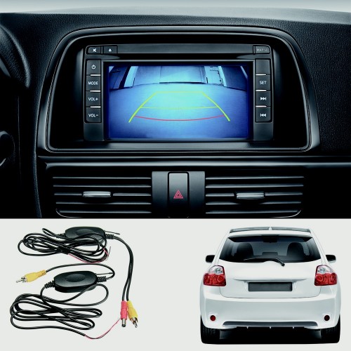2.4G Wireless Color Video Transmitter & Receiver 1.5M for Car Rear Backup Front View Camera Vehicle Monitors