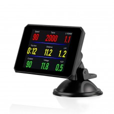 P16 Head up Display OBD Smart HUD Auto Digital Meter OBD2 Port Warning Windshield Alarm System