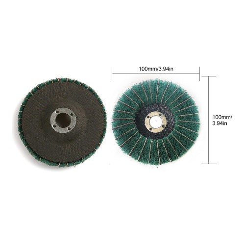 10pcs Nylon Abrasive Polishing Buffing Fiber Flap Wheel Disc Dia. 100mm Nylon Fiber Flap Polishing Wheel