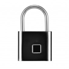 Smart Fingerprint Padlock Small Size Padlock Cabinet Fingerprint Lock Dormitory Anti-theft Lock O10 Black