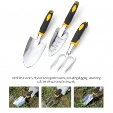 3 Pieces Heavy Duty Cast-Aluminum Heads Gardening Kit Garden Tool Set
