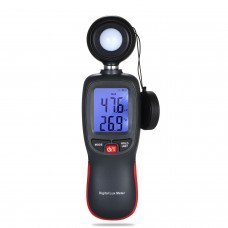 Digital Lux Meter LCD Display Handheld Illuminometer Mini Luminometer Photometer Luxmeter Light Meter 0-200000 Lux with Max/Min/Data Hold Mode