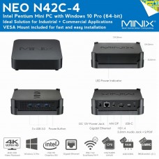 MINIX NEO N42C-4 Mini PC Win10 Pro Intel Apollo Lake J4205 UHD 4K Media Player 4GB/64GB