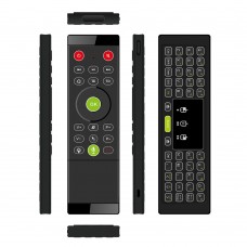 TZ16 2.4GHz Air Mouse Wireless Keyboard Touchpad Double-side Handheld Remote Control w/ 6-Axis Sensor Gyroscope IR Learning RGB LED Backlight for Android TV Box Smart TV PC Laptop