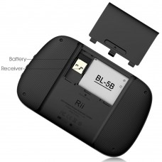 Rii i5 2.4GHz Wireless Full Touchpad Keyboard Mouse Combo Handheld Remote Control w/ Large Touch Panel for Smart TV Android TV Box PC Laptop