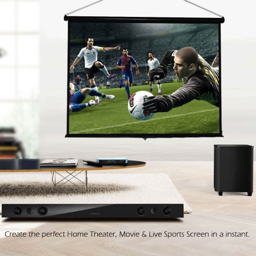 40-inch HD Projection Screen Manual Pull Up Folding Tabletop Projecting Screen Aspect Ratio 4:3 Portable Projection Screen for DLP Projector Handheld Projector