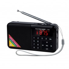 Y-509 Portable FM Radio Mini Digital Raido Speaker with LED Flashlight Screen Display MP3 Music Player