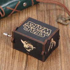 Wood Music Box Mini Vintage Engraved Hand-Operated Musical Box Birthday Christmas Valentine's Day Exquisite Gift