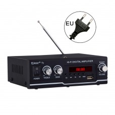 T2 Digital Audio Player BT Power Amplifier Audio 30W with USB Input FM Radio Control Subwoofer for Home and Car
