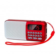 Portable FM Radio Rechargeable Wireless Speaker TF Card USB Disk MP3 Player Mini Radio with Earphone Jack