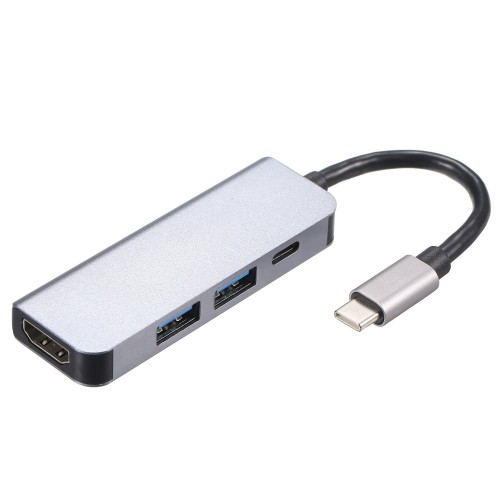 4 in 1 Type-C Mobile Pro Hub Adapter USB Type-C PD Charging 4K HDTV output Dual USB 3.0 Ports Compatible with Samsung Huawei MacBook