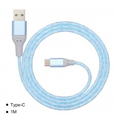 USB Cable for Huawei P20 P30 Xiaomi Mobile Phone Type C Fast Charging Cable Streamer Data Line Magic light Charging Cable
