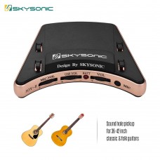 SKYSONIC JOY-II Acoustic Guitar Soundhole Pickup Piezo + Mic Dual Pickup Modes with Volume Controls Easy Installation for 36-42 Inch Classic Folk Guitars