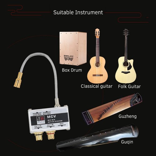 Acoustic Guitar Microphone Active Pickup Pick-up Transducer for Folk Classical Guitar Guzheng Box Drum