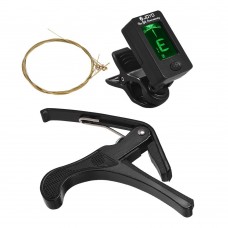 Guitar Tool Kit Including Digital Guitar Tuner Guitar Capo Acoustic Guitar Strings Set for   Beginnners Stringed Instrument Parts Accessories