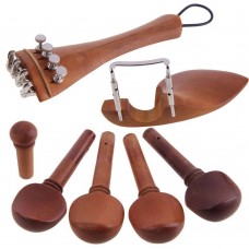 Natural Jujube Wood 4/4 Violin Parts Accessories Set