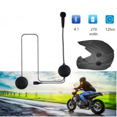 E1 Bluetooth Motorcycle Helmet Headset 270mAh 12hrs Wireless Skiing Communication Without Intercom for 2 Riders