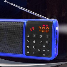 SAST N-519 FM Radio USB MP4 Player Speaker w/ Flashlight Function Blue