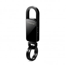 USB Sound Audio Digital Voice Recorder MP3 Metal Casing Keychain 16GB - Black
