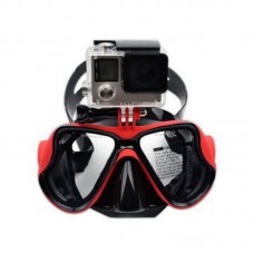 Practical Diving Swimming Goggles with Action Camera Mount for GoPro / Xiaomi Yi Red
